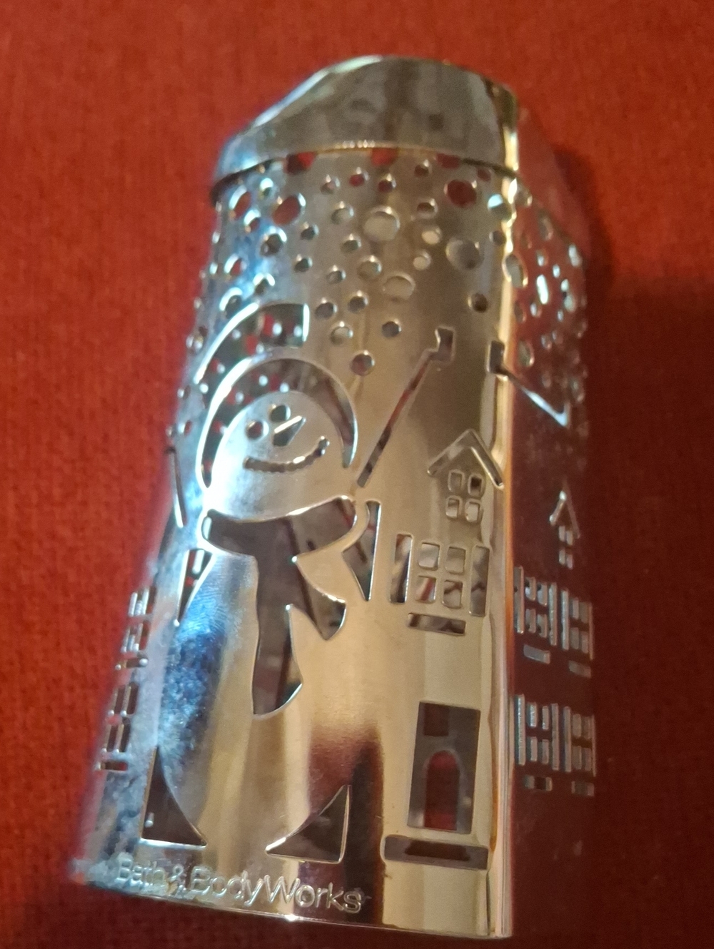 Bath & Body Works Silver Holiday Snowman Soap Sleeve